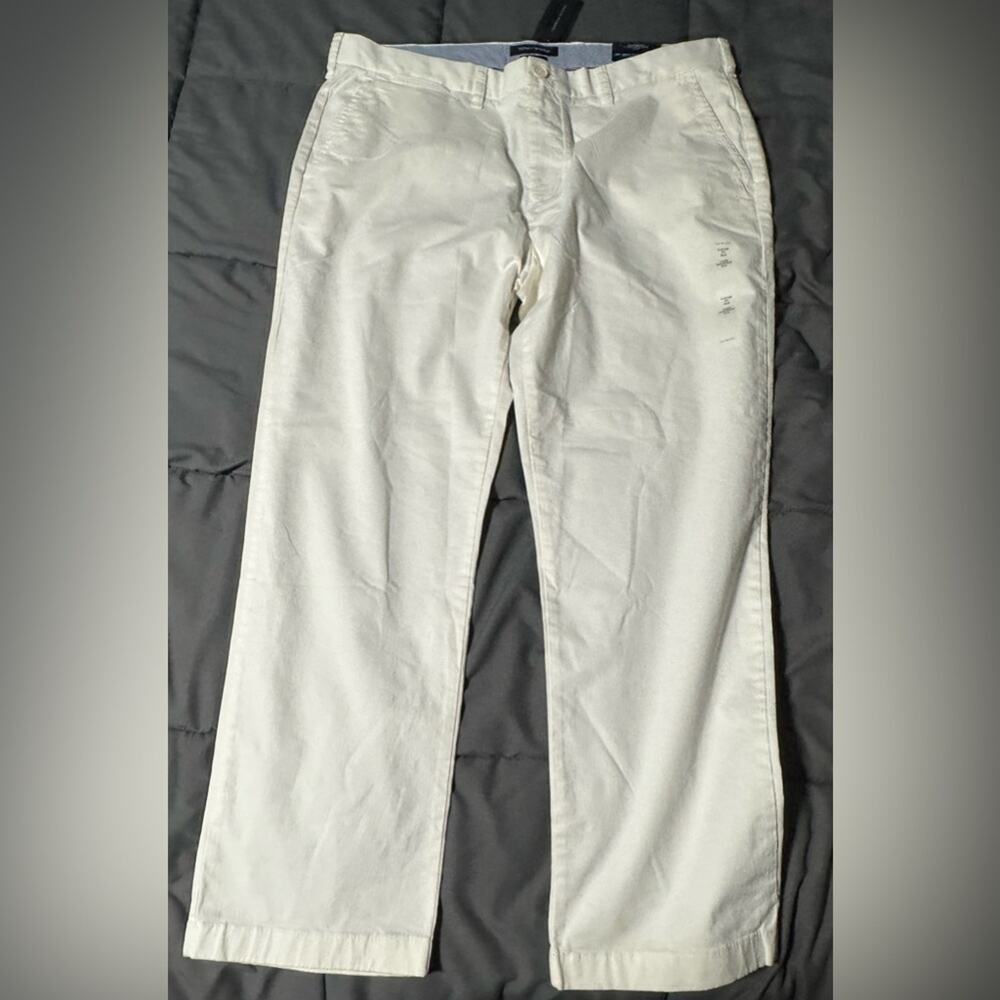 Mens Tommy Hilfiger White TH Flex Chino Pants 38x30 NWT
